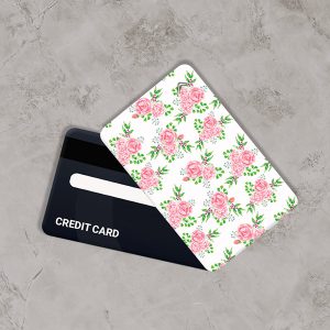 استیکر کارت بانکی طرح گلدار زنانه